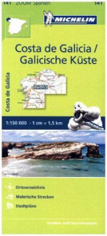 Michelin Zoomkarte Costa de Galicia / Galicische Küste 1 : 150 000