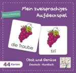 Mein zweisprachiges Aufdeckspiel, Obst und Gemüse, Deutsch-Kurdisch
