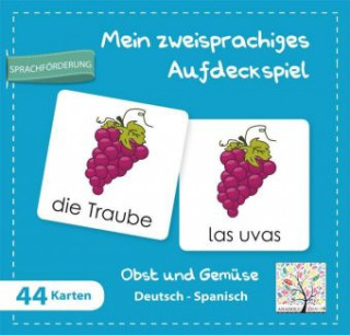 Mein zweisprachiges Aufdeckspiel, Obst und Gemüse Deutsch-Spanisch