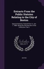 Extracts from the Public Statutes Relating to the City of Boston