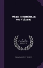 What I Remember. in Two Volumes