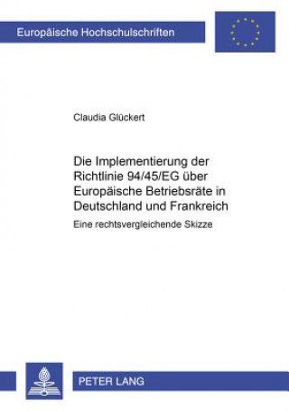 Implementierung Der Richtlinie 94/45/Eg Ueber Europaeische Betriebsraete in Deutschland Und Frankreich