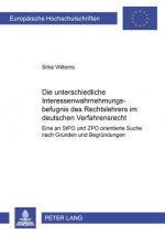 Unterschiedliche Interessenwahrnehmungsbefugnis Des Rechtslehrers Im Deutschen Verfahrensrecht