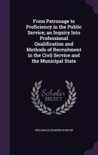 From Patronage to Proficiency in the Public Service; An Inquiry Into Professional Qualification and Methods of Recruitment in the Civil Service and th