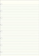 Filofax A5 Notebook refill - ruled paper white