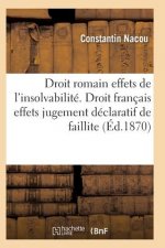 Droit Romain Effets de l'Insolvabilite Droit Francais Effets Du Jugement Declaratif de Faillite