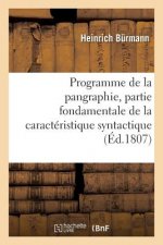 Programme de la Pangraphie, Partie Fondamentale de la Caracteristique Syntactique