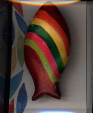 Handschmeichler Fisch rot mit Regenbogen