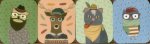 Pocket Note Set of 4 Mini-Pads: Hipster Animals: A Fabulous Collection of 4 Mini-Pads