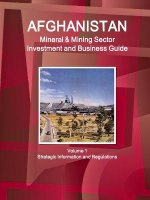 Afghanistan Mineral & Mining Sector Investment and Business Guide Volume 1 Strategic Information and Regulations
