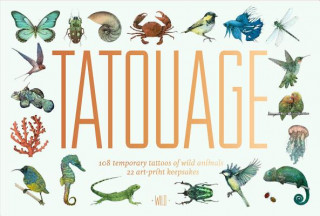 Tatouage: 108 Temporary Tattoos of Wild Animals and 21 Art Print