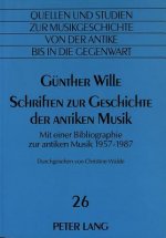 Schriften zur Geschichte der antiken Musik