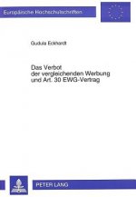 Verbot Der Vergleichenden Werbung Und Art. 30 Ewg-Vertrag