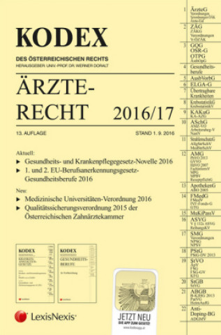 KODEX Ärzterecht 2016 (f. Österreich)