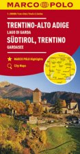 MARCO POLO Karte Südtirol, Trentino, Gardasee 1:200 000. Trentin, Haut-Adige, Lac de Garda / Trentino, Alto Adige, Lago di Garda / Trentino, South Tyr