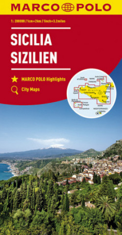 MARCO POLO Karte Sizilien 1:200 000. Sicile / Sicilia / Sicily