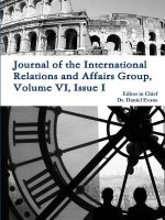 Journal of the International Relations and Affairs Group, Volume vi, Issue I