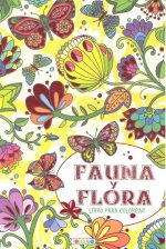 Fauna y flora. Libro para colorear (rojo)