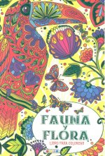 Fauna y flora. Libro para colorear (verde)