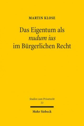 Das Eigentum als nudum ius im Burgerlichen Recht