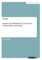 Exegese der Bibelstelle 25,19-28. Die Geburt Jakobs und Esaus