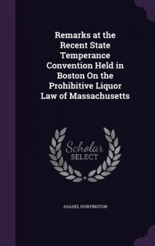 Remarks at the Recent State Temperance Convention Held in Boston on the Prohibitive Liquor Law of Massachusetts