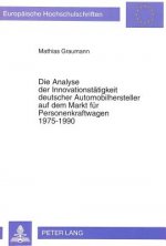 Die Analyse der Innovationstaetigkeit deutscher Automobilhersteller auf dem Markt fuer Personenkraftwagen 1975-1990