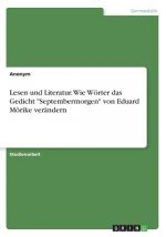 Lesen und Literatur. Wie Wörter das Gedicht 