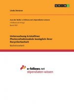 Untersuchung kristalliner Photovoltaikmodule bezuglich ihrer Recyclierbarkeit