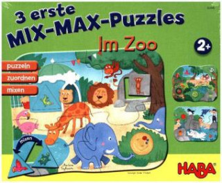 3 erste Mix-Max-Puzzles - Im Zoo (Kinderpuzzle)