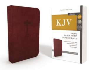 KJV, Thinline Bible, Large Print, Imitation Leather, Red Letter Edition