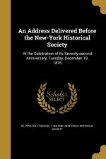 ADDRESS DELIVERED BEFORE THE N