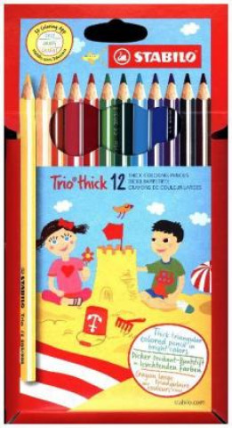 Dreikant-Buntstift - STABILO Trio dick - 12er Pack - mit 12 verschiedenen Farben