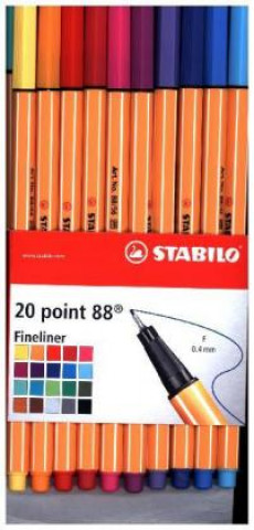 Fineliner - STABILO point 88 - 20er Pack - mit 20 verschiedenen Farben