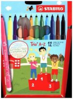 Filzstift - STABILO Trio A-Z - 12er Pack - mit 12 verschiedenen Farben