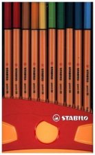 Fineliner - STABILO point 88 ColorParade - 20er Tischset in rot/orange- mit 20 verschiedenen Farben
