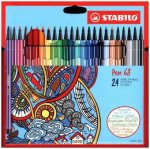 Premium-Filzstift - STABILO Pen 68 - 24er Pack - mit 24 verschiedenen Farben