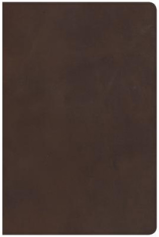 CSB Giant Print Reference Bible, Brown Genuine Leather, Indexed