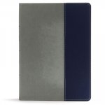 CSB Apologetics Study Bible for Students, Gray/Navy Leathertouch: Black Letter, Teens, Study Notes and Commentary, Ribbon Marker, Sewn Binding, Easy-T