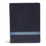 CSB Apologetics Study Bible, Navy Leathertouch: Black Letter, Defend Your Faith, Study Notes and Commentary, Ribbon Marker, Sewn Binding, Easy-To-Read