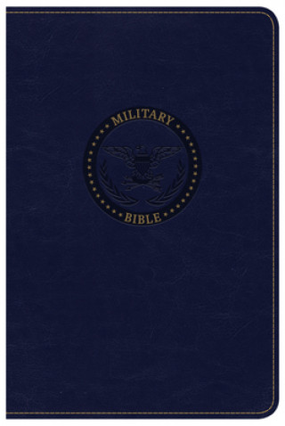 CSB Military Bible, Navy Blue Leathertouch
