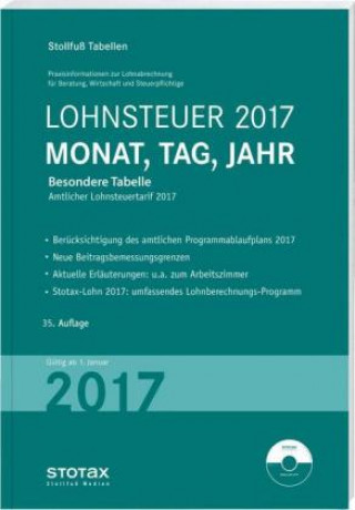 Lohnsteuer 2017 Monat, Tag, Jahr, Sonderausgabe Juli, CD-ROM Stotax-Lohn 2015