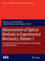Advancement of Optical Methods in Experimental Mechanics, Volume 3