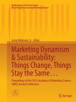 Marketing Dynamism & Sustainability: Things Change, Things Stay the Same...