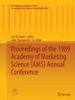 Proceedings of the 1989 Academy of Marketing Science (AMS) Annual Conference