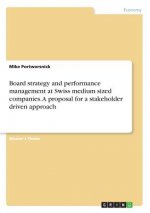 Board strategy and performance management at Swiss medium sized companies. A proposal for a stakeholder driven approach