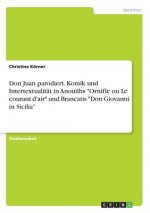 Don Juan parodiert. Komik und Intertextualitat in Anouilhs Ornifle ou Le courant d'air und Brancatis Don Giovanni in Sicilia