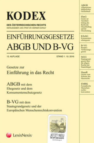 KODEX Einführungsgesetze ABGB und B-VG 2016/17 (f. Österreich)