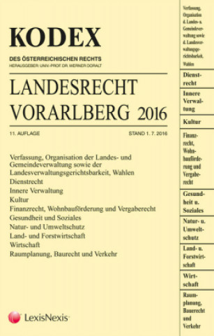 KODEX Landesrecht Vorarlberg 2016