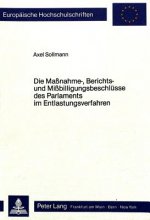 Die Massnahme-, Berichts- und Missbilligungsbeschluesse des Parlaments im Entlastungsverfahren